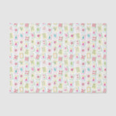 Watercolor Bright Mahjong Tiles Tissuepapier (Voorkant)