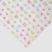 Watercolor Bright Mahjong Tiles Tissuepapier (Detail)