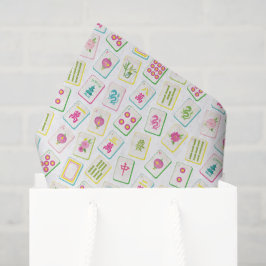 Watercolor Bright Mahjong Tiles Tissuepapier