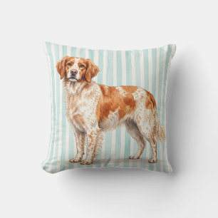 Watercolor Brittany Spaniel Kussen