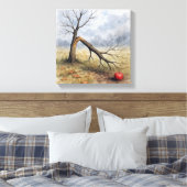 Watercolor Broken Apple Tree  Canvas Afdruk (Insitu (Slaapkamer))