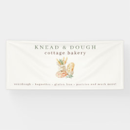 Watercolor Brood Cottage Bakkerij Bedrijf Spandoek