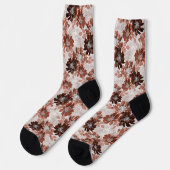 Watercolor brown grey floral pattern.  sokken (Links)