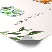 Watercolor | Bruid & Bruidegom Signature Drink Bar Poster (Hoek)