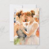 Watercolor Bruiden Save the Date (Voorkant)