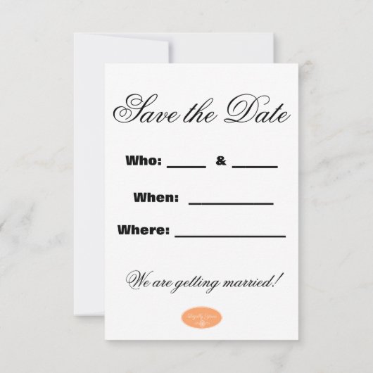 Watercolor Bruiden Save the Date (Achterkant)