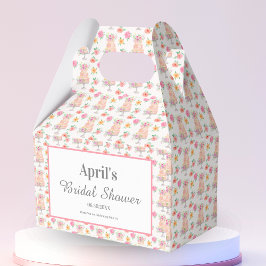 Watercolor Bruids douche Cake Rozen Bedankt Bedankdoosjes