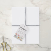 Watercolor Bruidsboeket Bruiloft Feest Cadeaulabel (Met Touw)