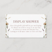 Watercolor Bruidsboeket Display Shower Informatiekaartje (Voorkant)