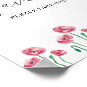 Watercolor bruidsfavorieten neem één poster (Hoek)