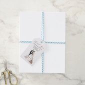 Watercolor Bruidsparen Huwelijk Cadeaulabel (Met Touw)