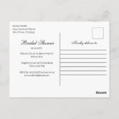 Watercolor Bruiloft Feest Foto Uitnodigingskaart Briefkaart (Achterkant)