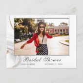 Watercolor Bruiloft Feest Foto Uitnodigingskaart Briefkaart (Voorkant)