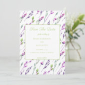 Watercolor Bruiloft Save the Date Kaart (Staand voorkant)