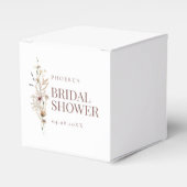 Watercolor Bruiloftsfeest Wildflower Vierkant Bedankdoosjes (Voorkant Zijde)