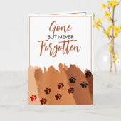 Watercolor Bruine & Witte Pootafdruk Huisdier Cond Kaart (Gele Bloem)