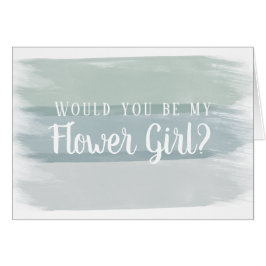 Watercolor Brush Stroke Flower Girl Proposal