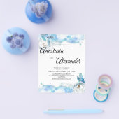 Watercolor budgettrouwkaart. Flyer (Enkel)