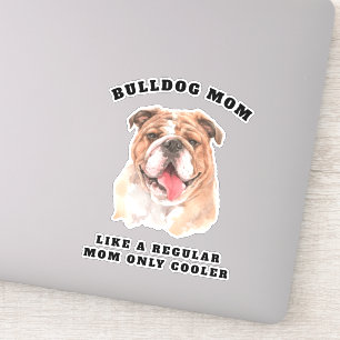 Watercolor Bulldog   Coole Bulldog Moeder/Vader Sticker