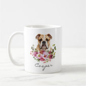 Watercolor Bulldog Koffiemok (Links)