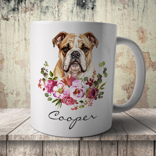 Watercolor Bulldog Koffiemok