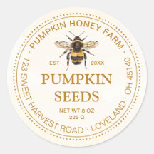 Watercolor Bumblebee Gold Ochre Product Label