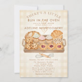 watercolor Bun in the Oven Bakery Baby Shower Kaart (Voorkant)