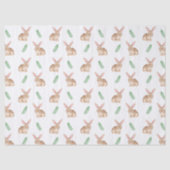 Watercolor Bunny And Greenery Easter Pattern Tissuepapier (Voorkant)