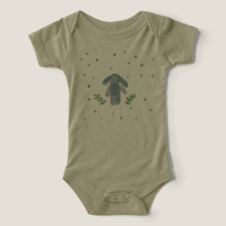 Watercolor Bunny Gender Neutral Drawn Baby Shirt