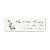 Watercolor Bunny Personalized Easter  Etiket (Voorkant)