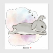 Watercolor bunny zzz sticker (Vel)