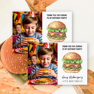 Watercolor Burger Feest Verjaardag Bedankt