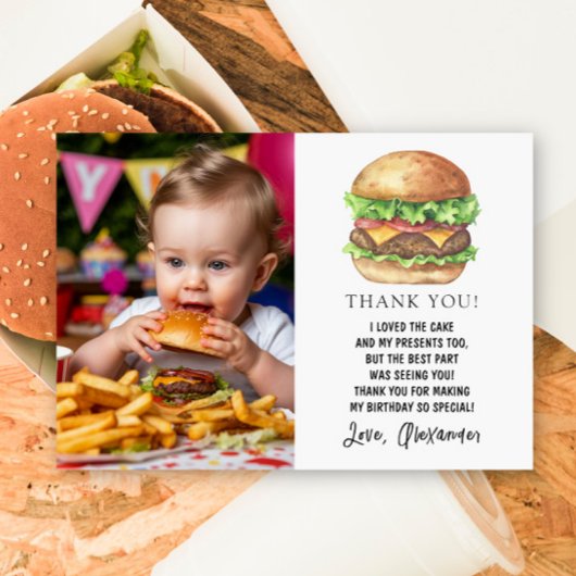 Watercolor Burger Feest Verjaardag Bedankt