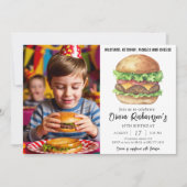 Watercolor Burger Feest Verjaardag Kaart (Voorkant)