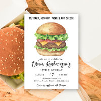 Watercolor Burger Feest Verjaardag