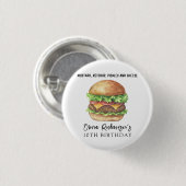Watercolor Burger Feest Verjaardag Ronde Button 3,2 Cm (Voorkant /achterkant)