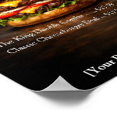 Watercolor Burger King Vaderdag Restaurant  Poster (Hoek)