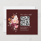watercolor Burgundy Bouquet Floral Wedding (Achterkant)