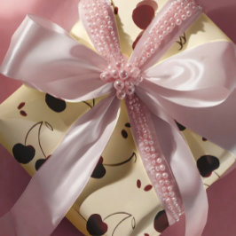 Watercolor Burgundy Cherries – Modern - Valentine Cadeaupapier