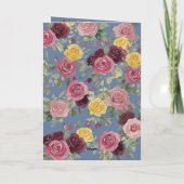 Watercolor Burgundy Country Roses Pattern (Achterkant)