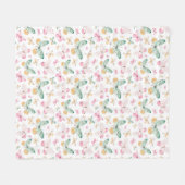 Watercolor Butterflies Pattern Fleece Deken (Voorkant (Horizontaal))