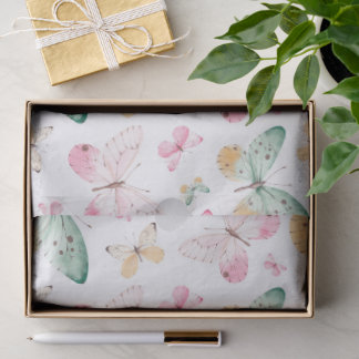 Watercolor Butterflies Pattern Tissuepapier