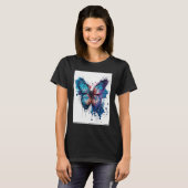 Watercolor Butterfly Beautiful Colorful  2 T-shirt (Voorkant volledig)