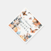 Watercolor Butterfly Bloom Baby Shower Servet (Hoek)