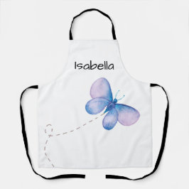 Watercolor Butterfly Flight Script Name Art Schort