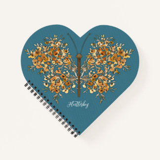 Watercolor Butterfly Heart Reflection Journal Notitieboek