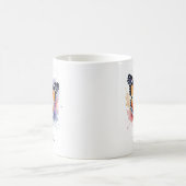 Watercolor Butterfly Red Admiral Personalized Mug Koffiemok (Center)