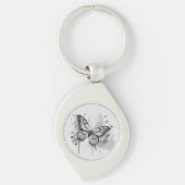 Watercolor Butterfly Sleutelhanger (Voorkant)