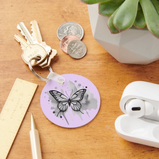 Watercolor Butterfly Sleutelhanger (Bureau)