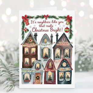 Watercolor Buur Kerstkaart Feestdagen Kaart